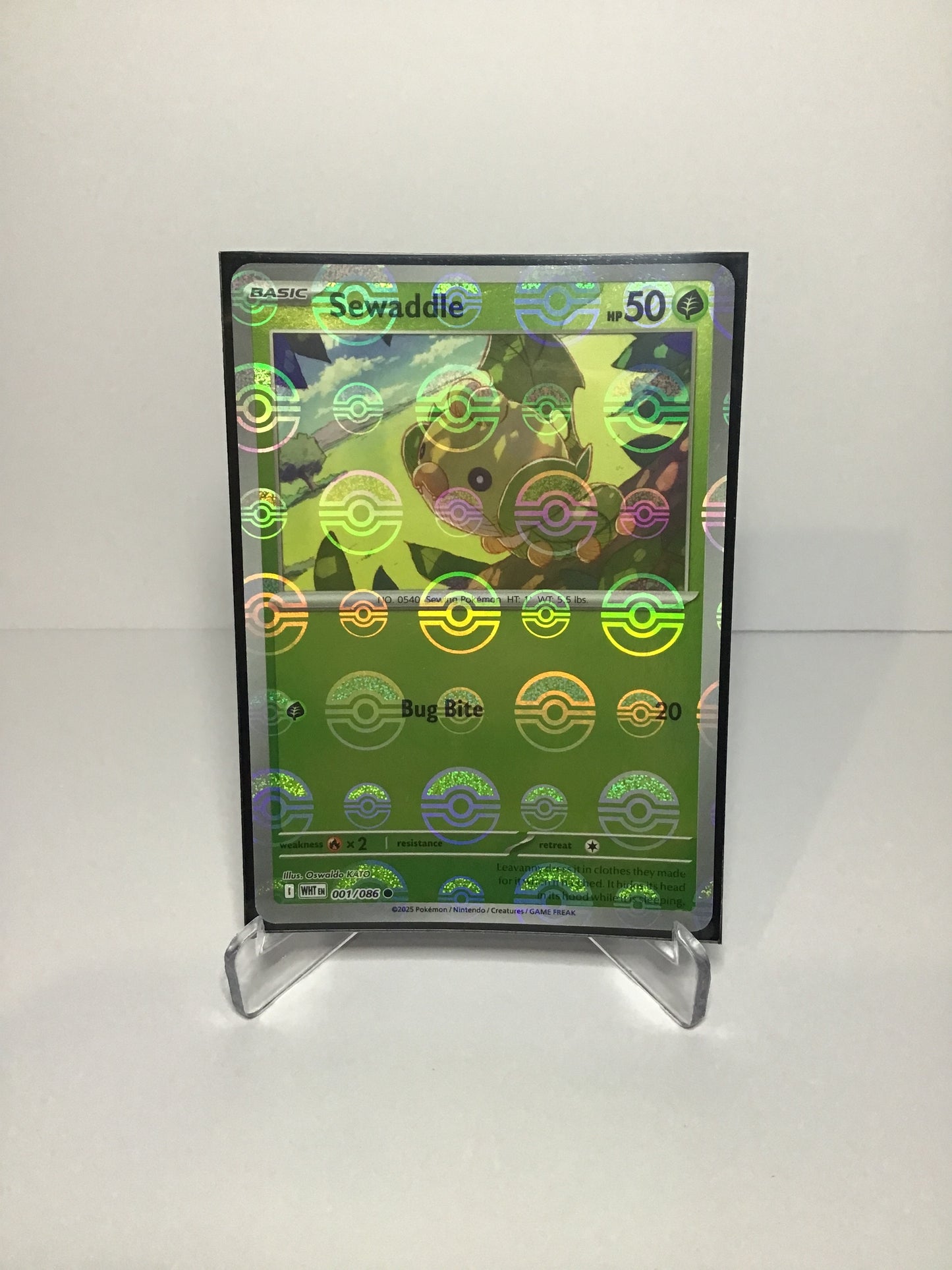 Sewaddle 001/086 (Poke Ball Pattern)